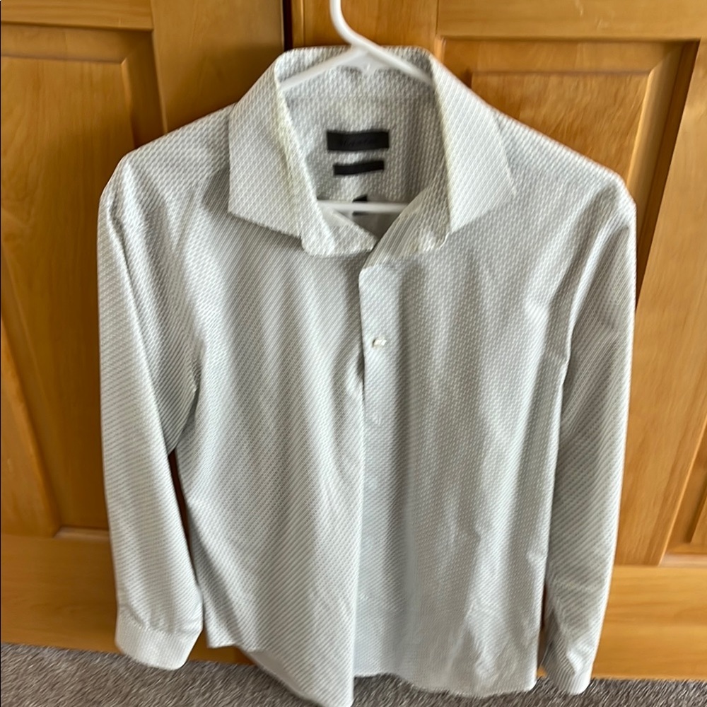 Men's Calvin Klein White Patterned Shirt